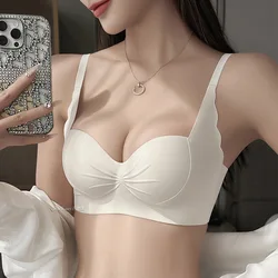 Women's Bra Small Breasts Underwear Gathered Anti-Gravity Without Steel Ring Nude Sensation Non-marking Bra Women