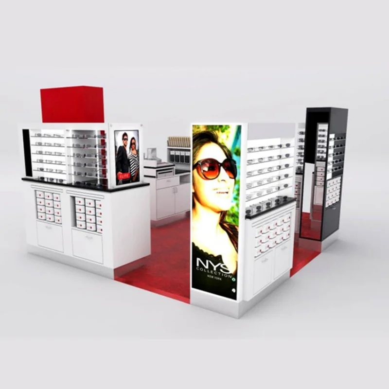 

2025customized.Factory customized sunglasses kiosk with optical display showcase mall