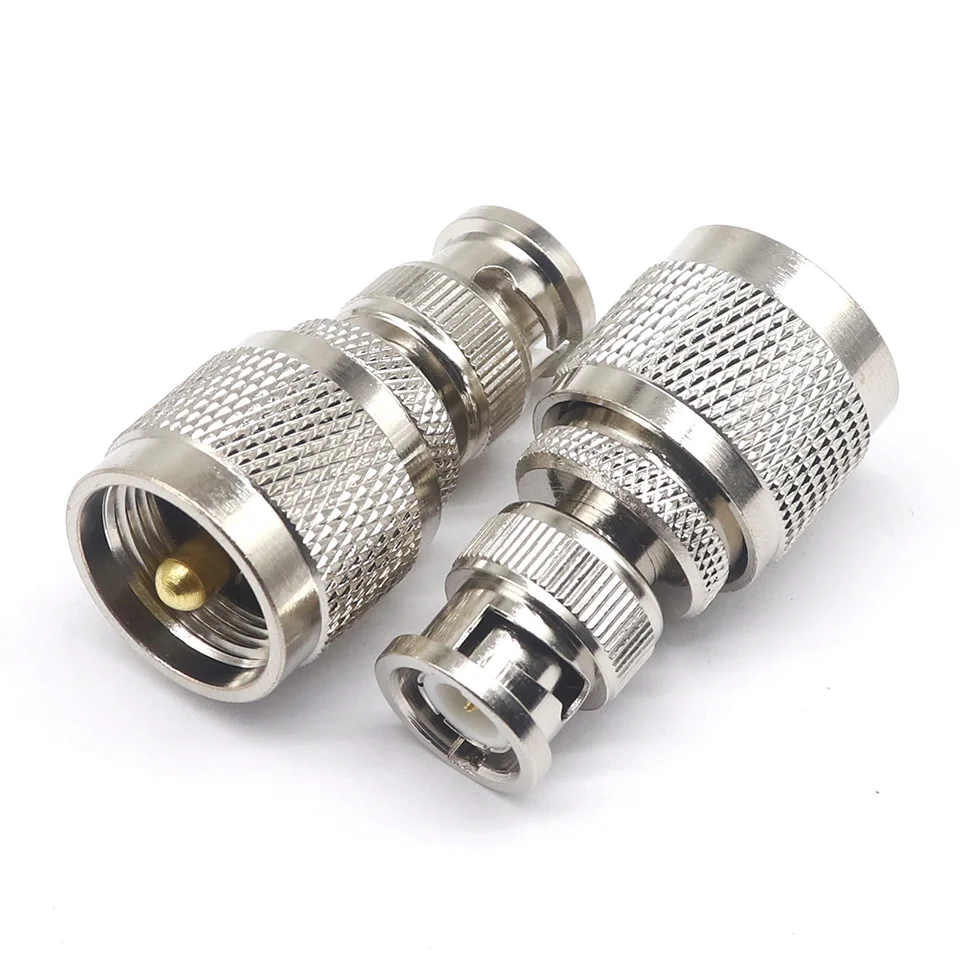 BNC to M Male Radio Frequency Adapter for Walkie Talkies - Frequency Response 100MHz to 1800MHz - Genderless