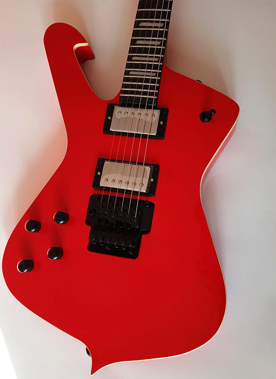 Left-handed 6 string Electric Guitar New Iceman Paul Stanley Red Mirror Guitar Guitars Guitarra