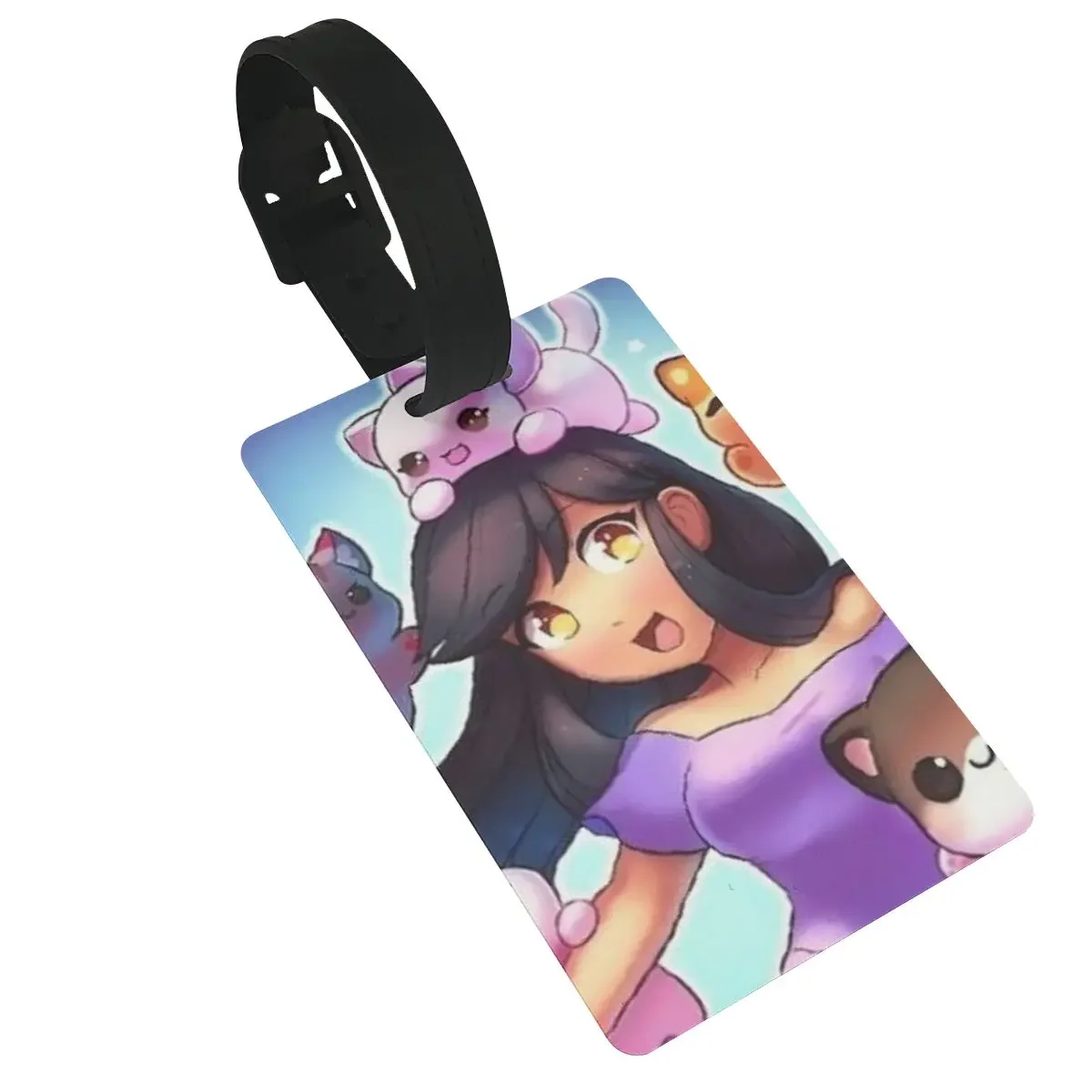 

Aphmau Luggage Tags Suitcase Accessories Travel PVC Cute Baggage Boarding Tag Portable Label Holder ID Name Address