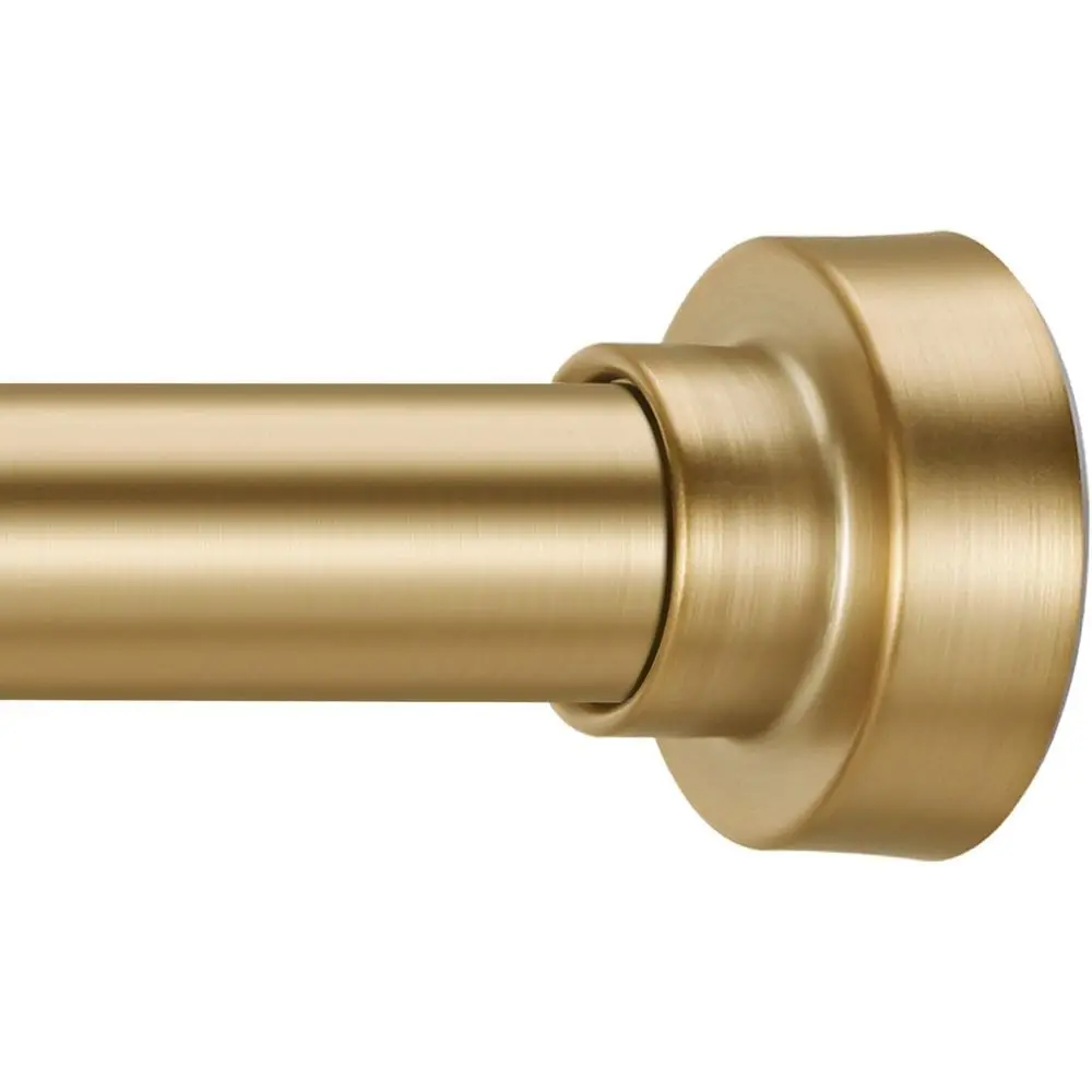

Adjustable Spring-Loaded Shower Curtain Rod, 34-82 Inches, No-Drill, Non-Slip, Rust-Free Stainless Steel, Ideal for Bathroom, Wi