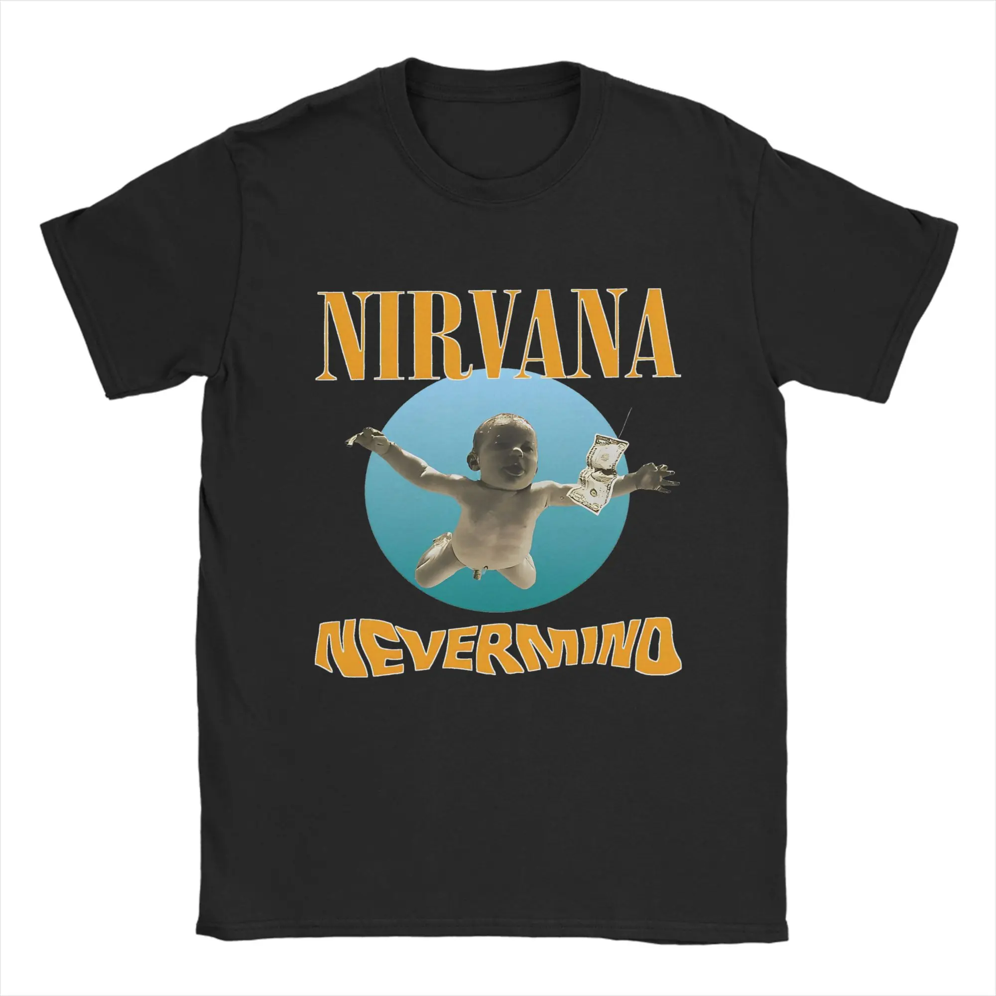 2026 Printed Rock-Nirvanas Kurt Cobain Rock Music Tshirts Men's Cotton Short Sleeve O-neck New Summer Clothes Nirvanas Tshirt