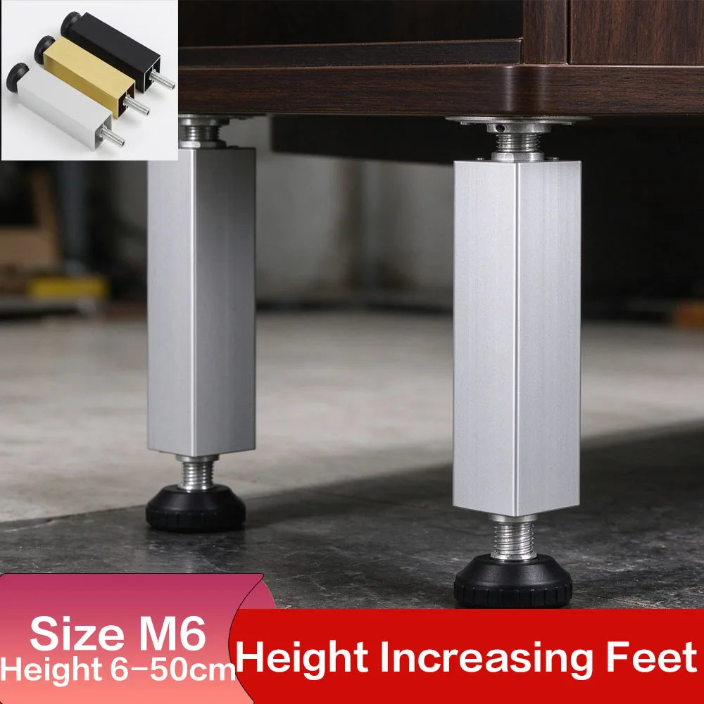 4PCS M6M8M10 Height Increasing Feet Refrigerator Washing Machine Leg TV Cabinet Sofa Shelf Support Riser Pads for Home Appliance