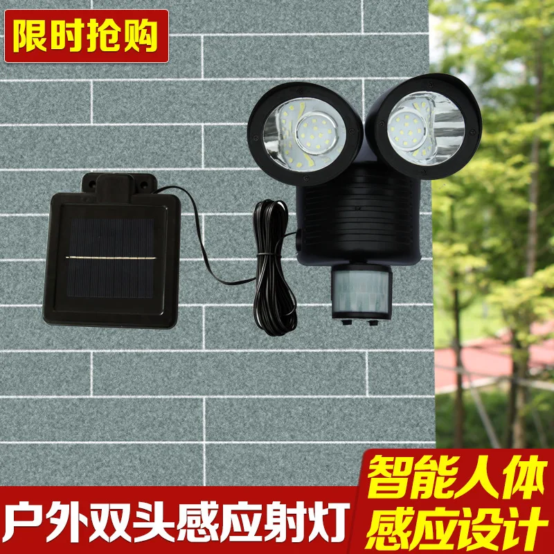 

Double-headed External SolarLights Outdoor Waterproof Powered Garland Motion Sensor Light Wall Lamp Garden Decoration