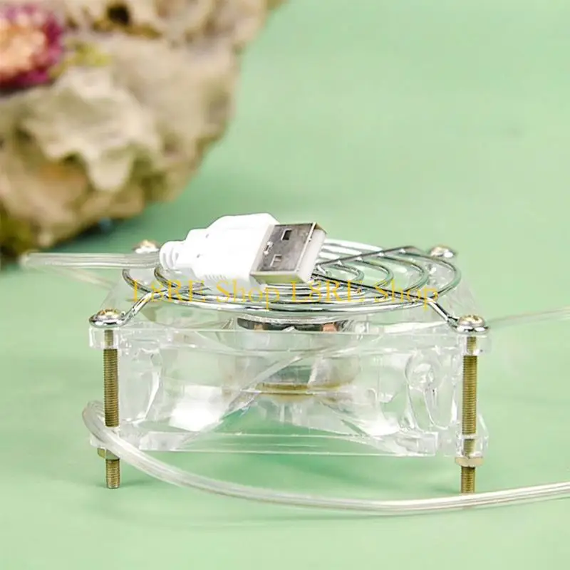 L8RE PET охлаждение вентилятор Портативный акриловый USB -стой