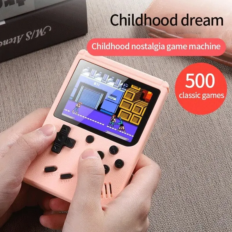 Mini consola de videojuegos portátil Retro para niños, reproductor de juegos de 8 bits, pantalla LCD a Color de 2,8 pulgadas, 400 Juegos integrados,