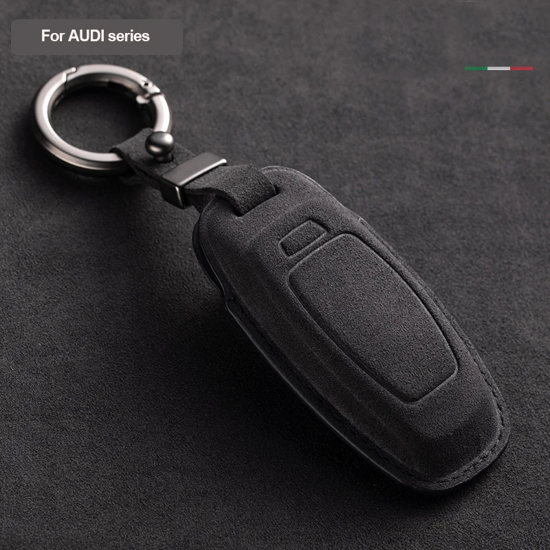 Suede Car Key Case Cover Shell For Audi Q7 Quattro A8 Quattro A1 A3 8P A4 A5 A6 A7 S3 S4 S5 S7 S8 R8 Q2 Q3 Q5 Q8 TT RS3 RS6