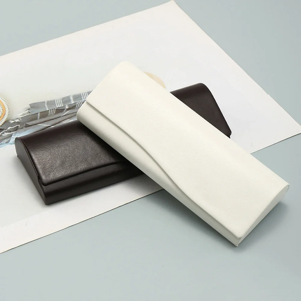 

Leather Case Luxury Brand Presbyopia Reading Glasses Leather Case Solid Color Men Eyeglasses