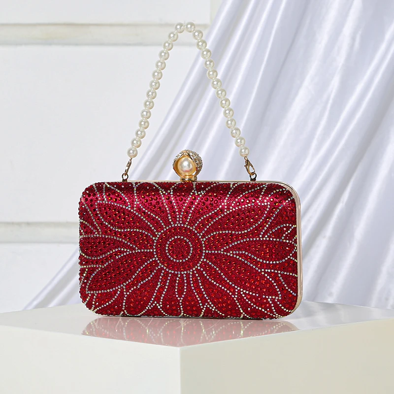 New cross-border glittering diamond evening party dress handbag, shoulder-slung crossbody lady's bag