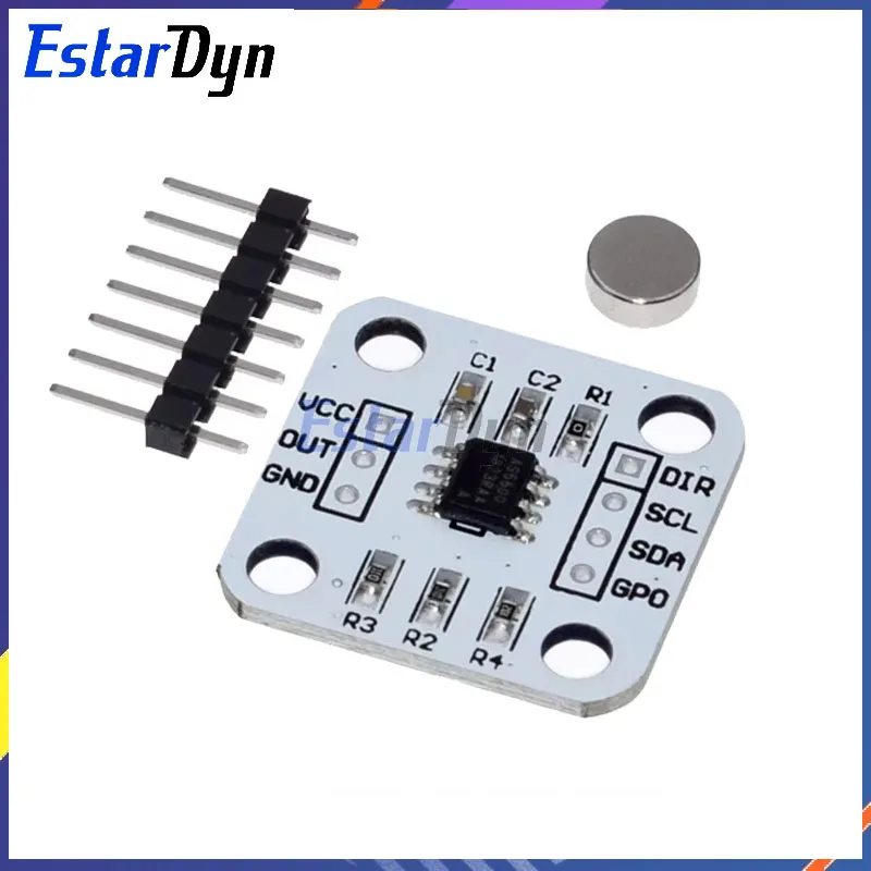 Estardyn AS5600 magnetic encoder magnetic induction angle measurement sensor module 12bit high precision