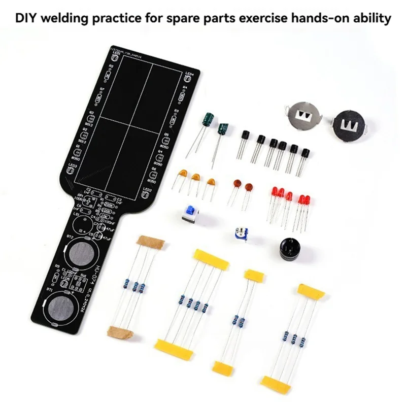 SQPP-DIY Metal Detector Electronic DIY Kit Simple Metal Locator Loose Parts Set Circuit Board Making Soldering Practice Kit