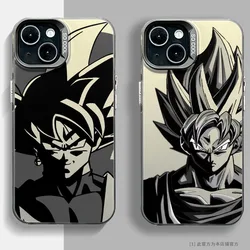 드래곤 볼 블랙 Goku 전화 케이스 iPhone 16 15 14 13 12 11 Pro Max X XR XSMAX 8 7 Plus 캔디 매트 충격 방지 뒷면 커버