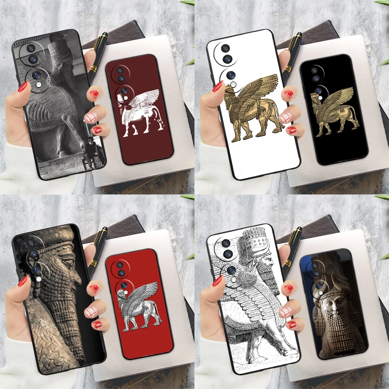 Lamassu Assyrian Winged Lion Case For Honor 200 Pro X9a X9c X8a X7a X6a X7 X8 X9 X8b X9b 50 70 90 Magic 5 6 Lite Cover