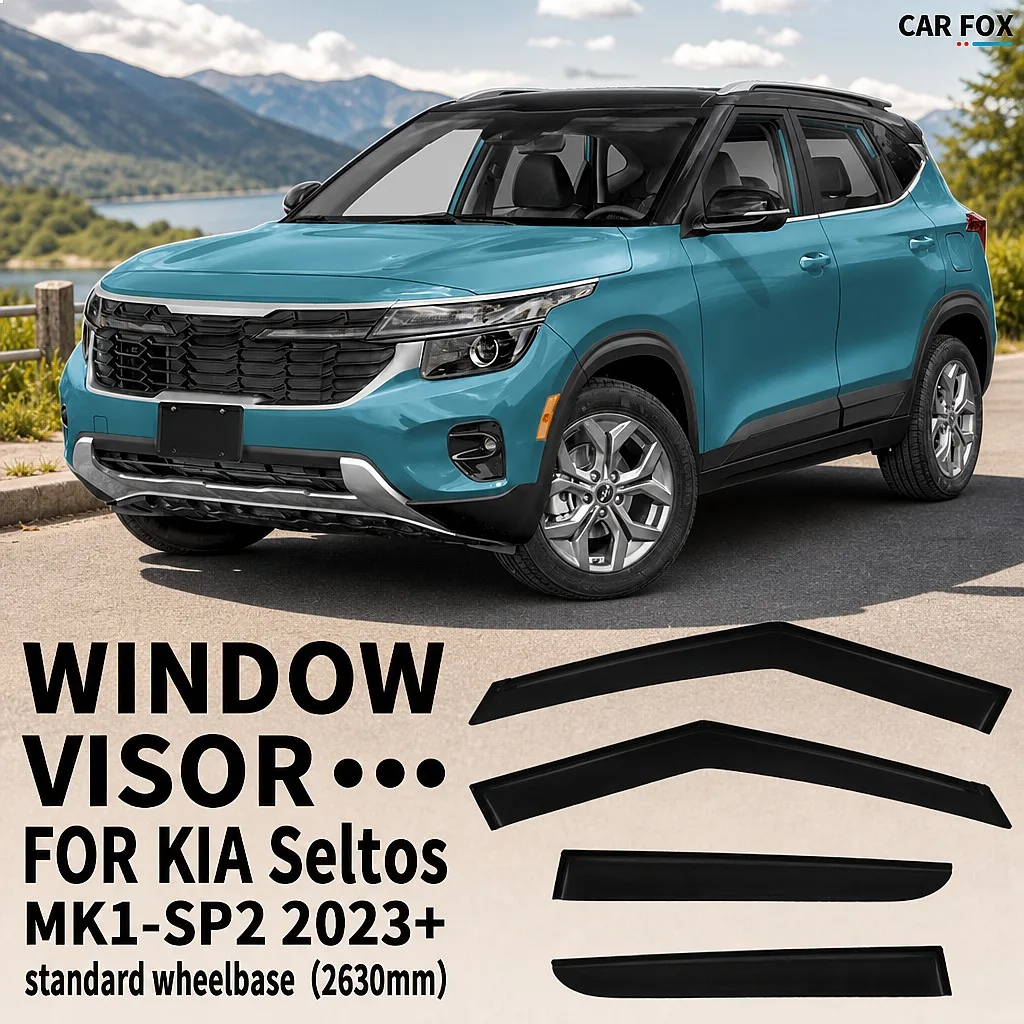 

For KIA Seltos 2023+ Window Visor Rain Sun Shade Car Side Window Awning Auto Accessories Styling