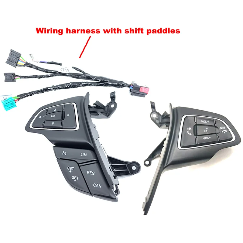 For Ford Focus MK3 2015-2018 Kuga 2017 Cruise control switch Multifunction steering wheel button Bluetooth audio button