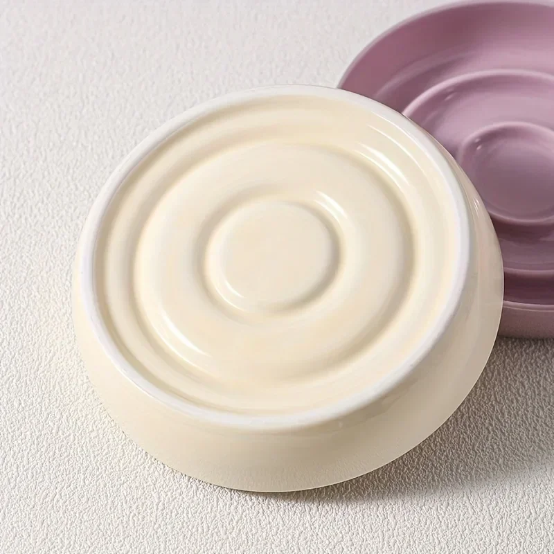 Novo Tigela de comida lenta de cerâmica para gatos, tigela anti-asfixia para comida de cachorro pequeno, fornecimento para animais de estimação