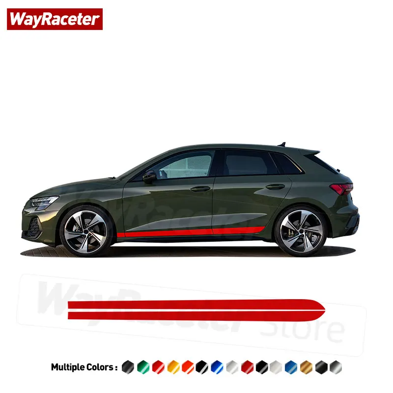 車のドアサイドストライプスカートステッカービニールデカールアウディ-a3-2025-rs3-8y-2024-s3-2023-2022-2021-2026-アクセサリー