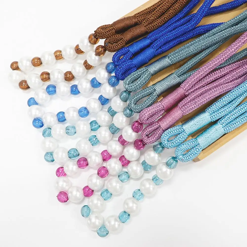 Easy to Use Curtain Ties Quick Install Curtain Ties 2pcs Pearl Curtain Tiebacks Handmade Decorative Holdback Ropes for Home