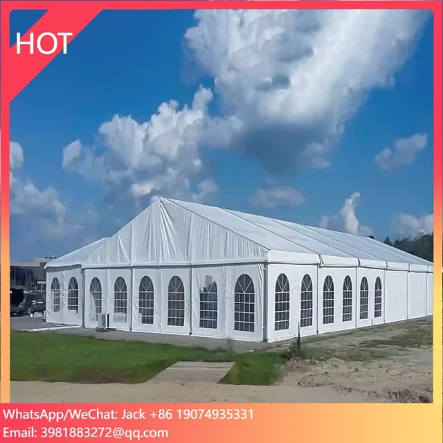 

JUMEI Herringbone Tent 6m 7m Long Span White Pvc Wedding Party Tent for Sale