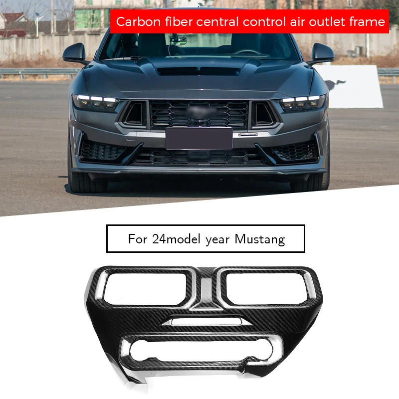 

carbon fiber central control air outlet frame for mustang 2024