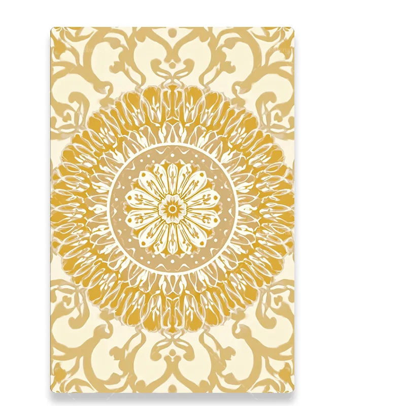 قطعة واحدة من نسيج الحائط بوهو شيك ماندالا - معلق على الحائط باللون الذهبي والكريمي لديكور المنزل #2