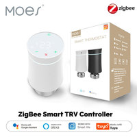 MOES Tuya ZigBee3.0 New Radiator Actuator Valve Smart Programmable Thermostat Temperature Heater TRV With Alexa Voice Control