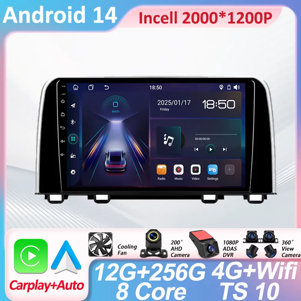 

For Honda CRV CR-V 5 RT RW 2017 - 2022 Android Auto Car Radio 8 Core Touch Screen Intelligent Car Systems Automotive Multimedia
