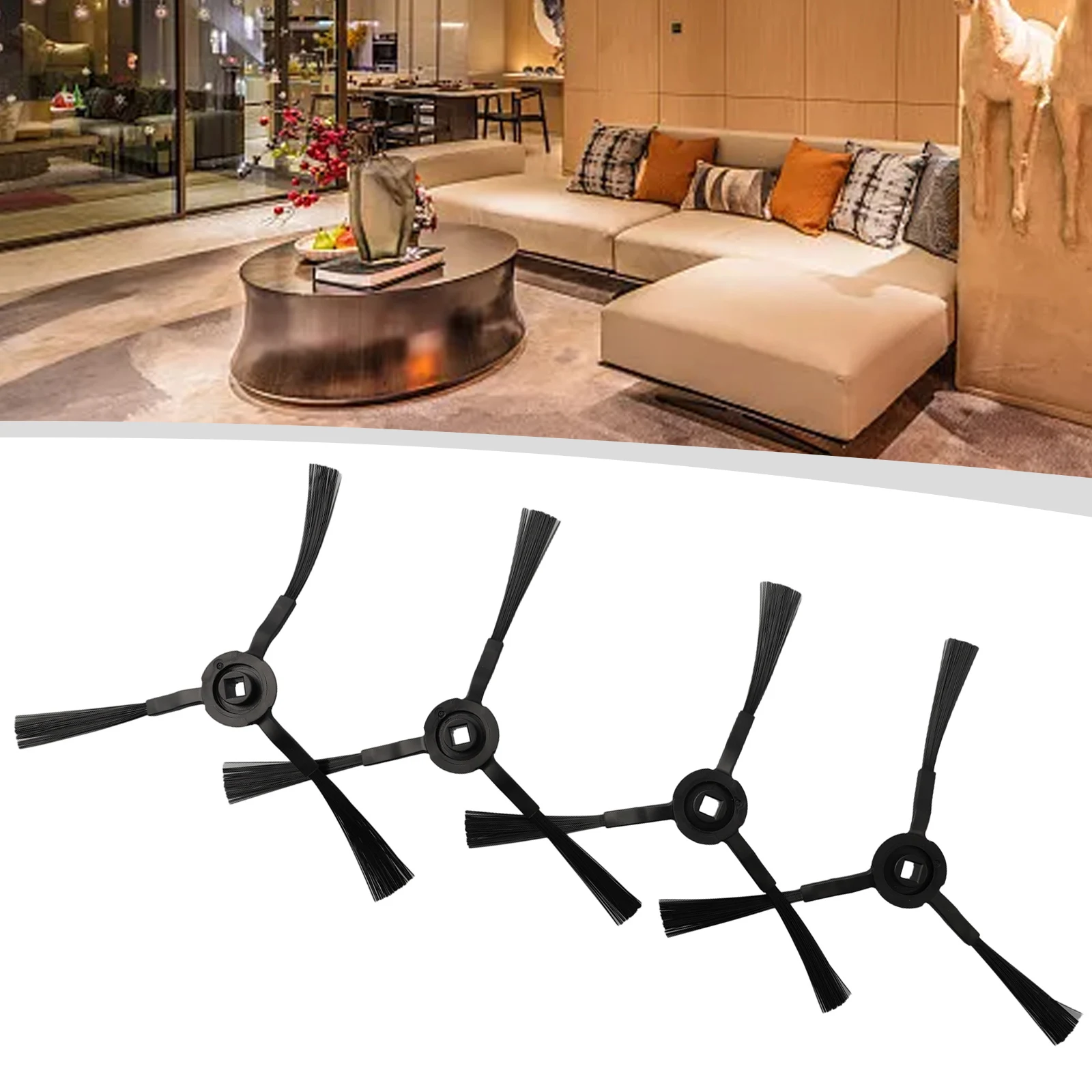 Efficiently Clean Hard to Reach Areas with 4 Pcs Side Brushes for Eufy For RoboVac L35 HybridL35 Hybrid+LR30 Hybird+