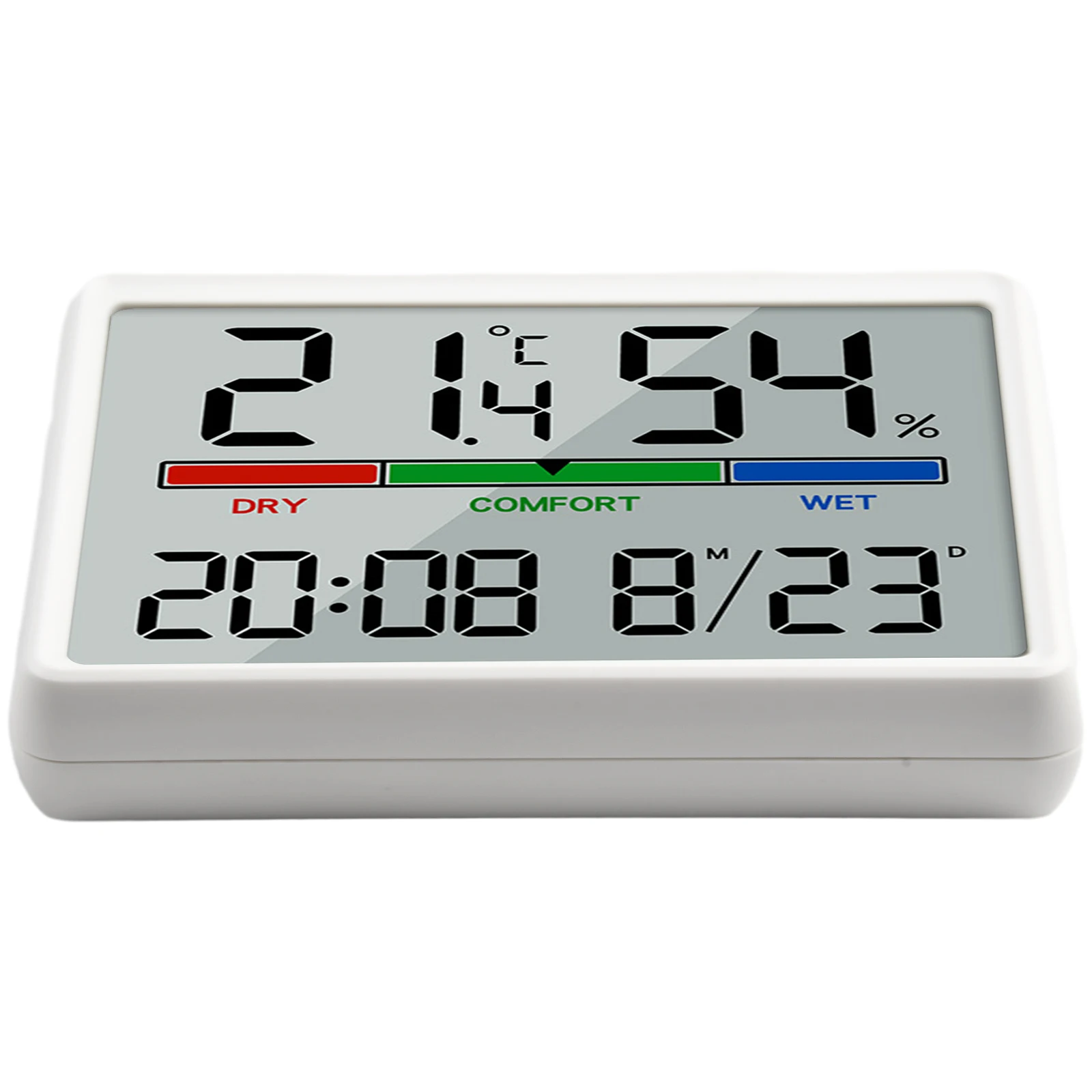 Battery Powered Clock Digital Wall Clock Support Stand Displays Time And Temperature Magnetic Design For Home For Refrigerator