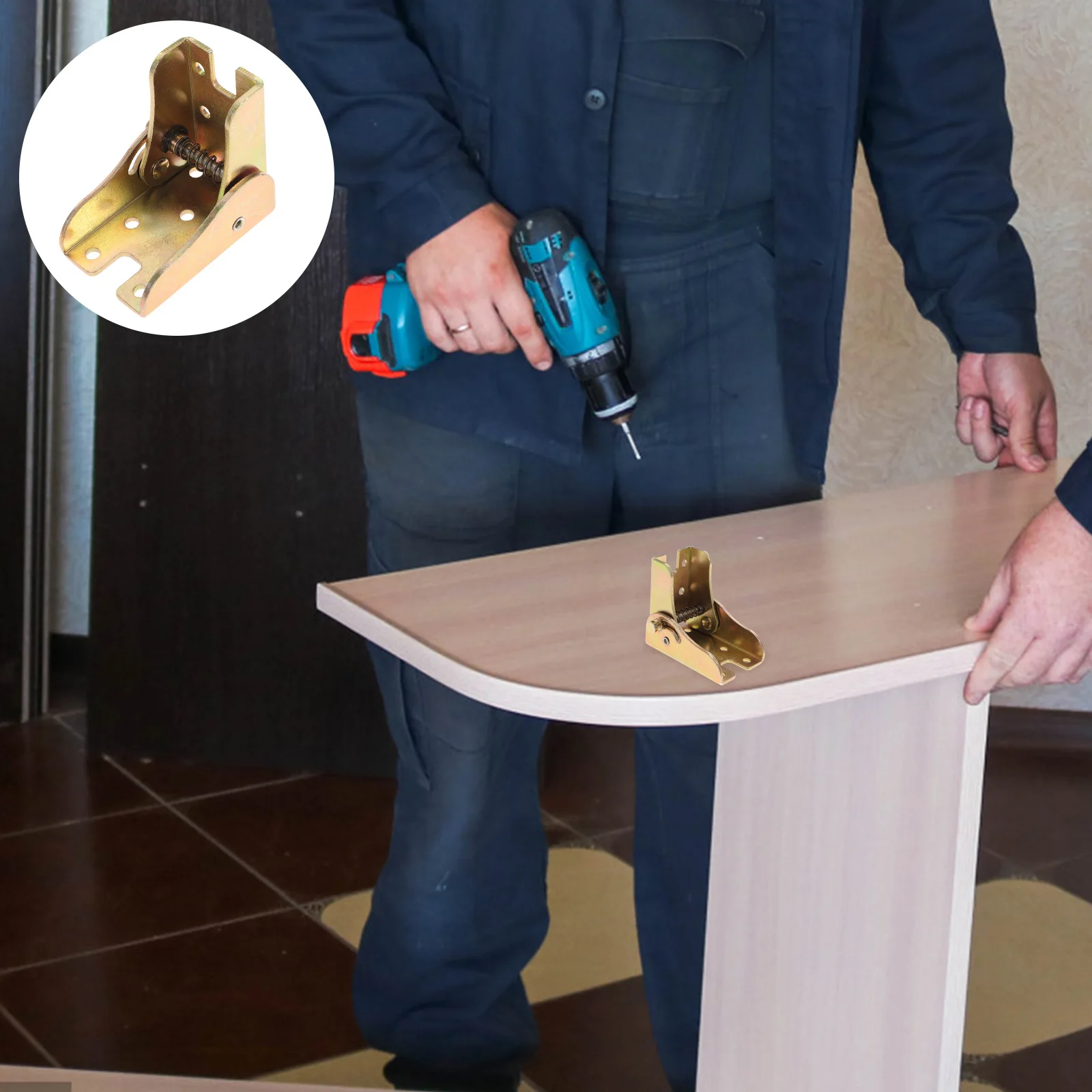 

4pcs Folding Heavy Duty Spring Loaded Table Leg Hinge For Furniture Wood Beds Workbenches Durable