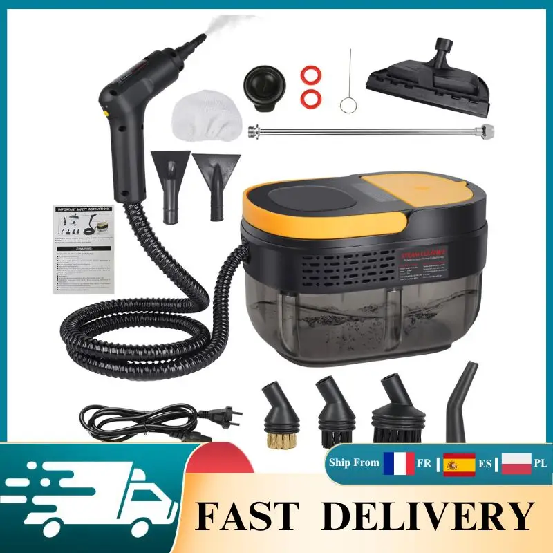 Image of 2500W Hochdruck-Dampfreiniger Handgehaltener Hochtemperatur-Dampfreiniger mit 1600ML Wassertank Tragbare Dampfreinigungsmaschine für Zuhause, Bad, Küche, Auto