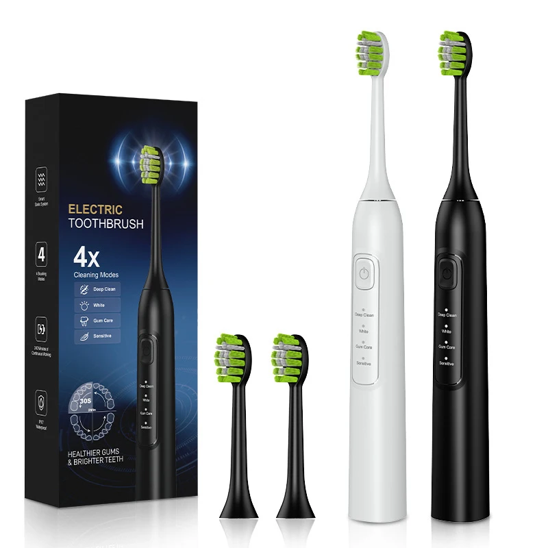 Newest Sonic Electric Toothbrush Ultrasound Rechargeable USB Tooth Brush For Adults 4 Modes Smart Time Whitener Teethbrush IPX7