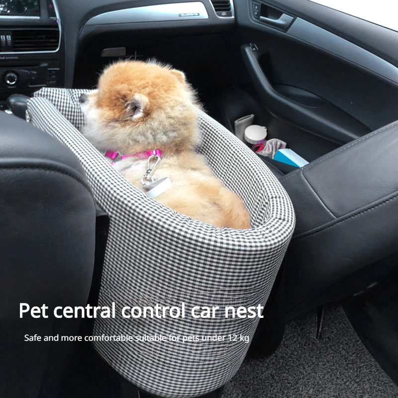 

Car central control pet safety seat for travel, portable with dog's nest, car mat, cat mat, dog travel, car nest Ziploc bag