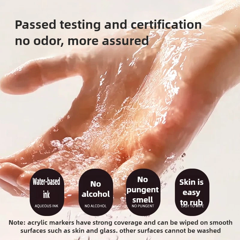 GRASP 12/60 لون NCS علامات أكريليك غير نزيف قابلة للتراكب طرف ناعم مقاوم للماء قابل للغسل لوازم فنية مدرسية للأطفال