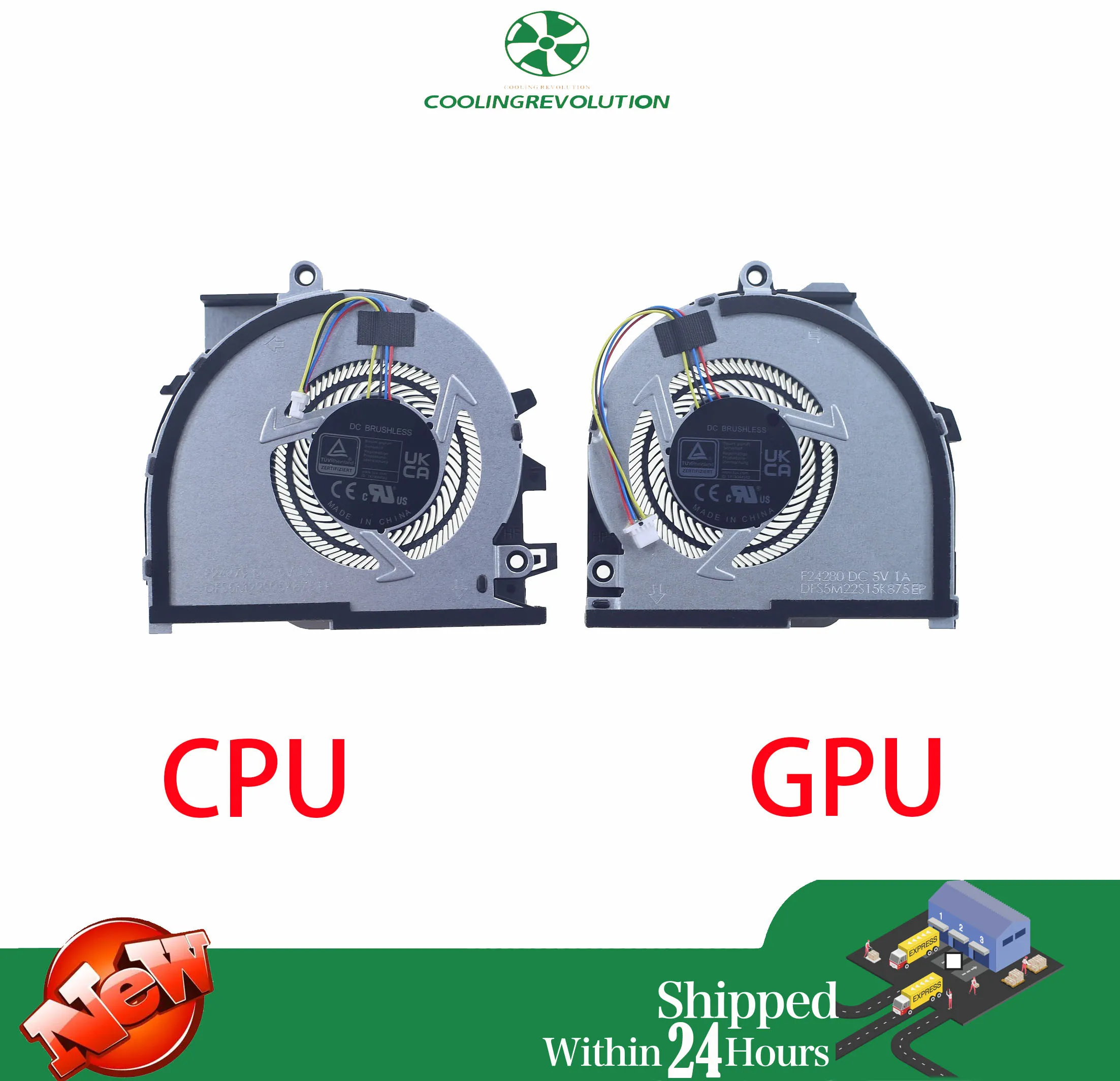 Laptop CPU GPU Cooling Fan  for ASUS TUF Gaming FX608J FX608LP 13NR0MJ0P01021 13NR0MJ0P02021 6033B0152001 6033B0152201