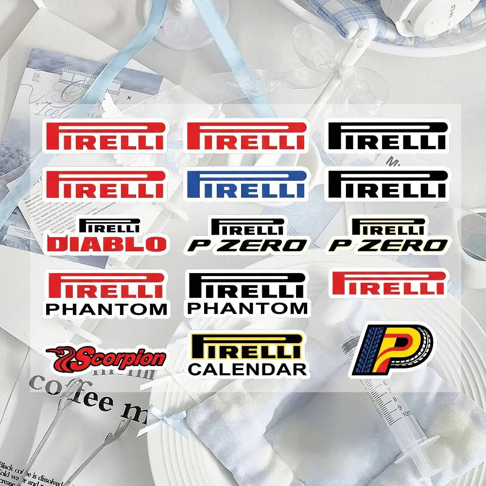 Pegatinas reflectantes para motocicletas PIRELLI, advertencia de seguridad 3M para la noche en la oscuridad, para cascos de scooter