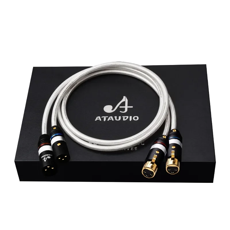 

copper and silver mixed HIFI 2xlr HiFi high-fidelity XLR male and female head microphone cable capacitor