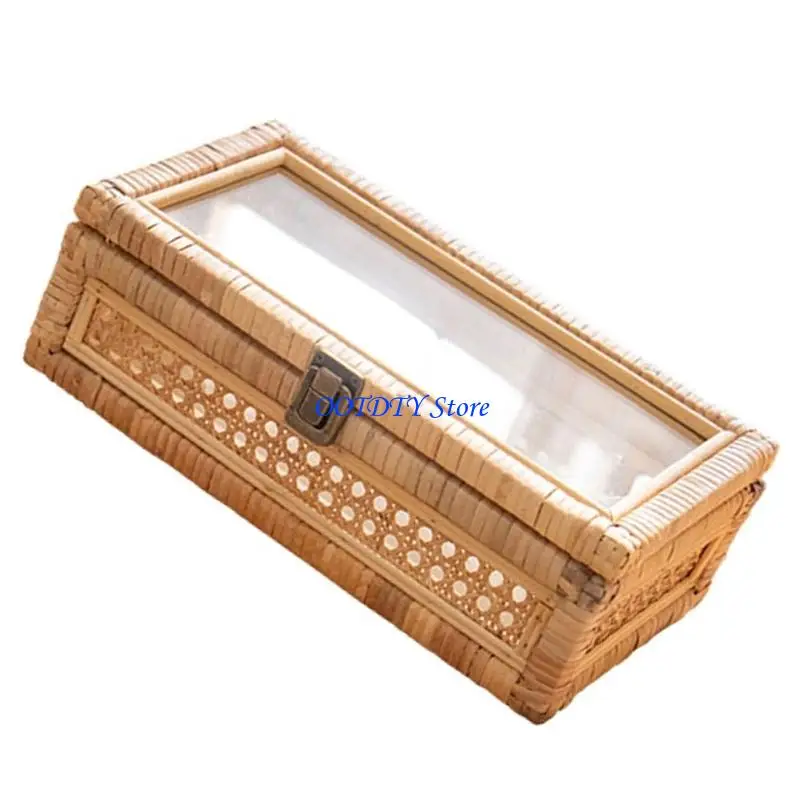 

Ящик для хранения натурального волокна 367A, ручной работы, настольный органайзер для домашнего офиса