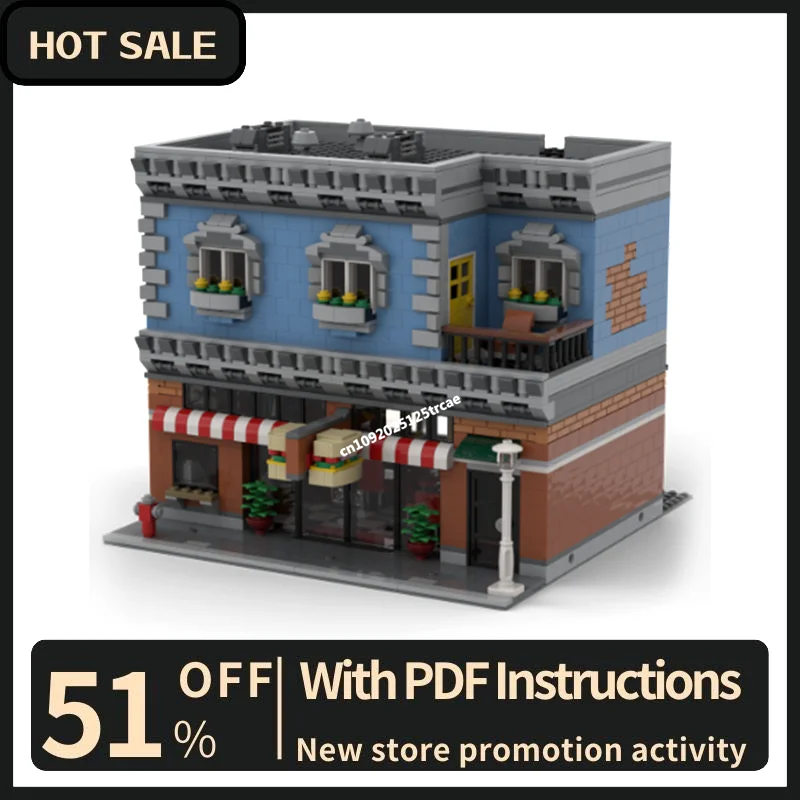 

Новинка, 2532 шт., хит продаж, вид на улицу, Moc, модульная модель Deli, строительные блоки, креативные идеи «сделай сам», детские игрушки, подарки на день рождения