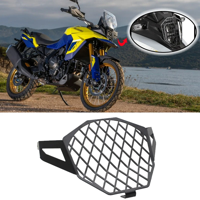 

For Suzuki V-STROM 800DE 800 DE VSTROM 2023 2024 Motorcycle Headlight Protector Covers Protection Head Light Grill Guards