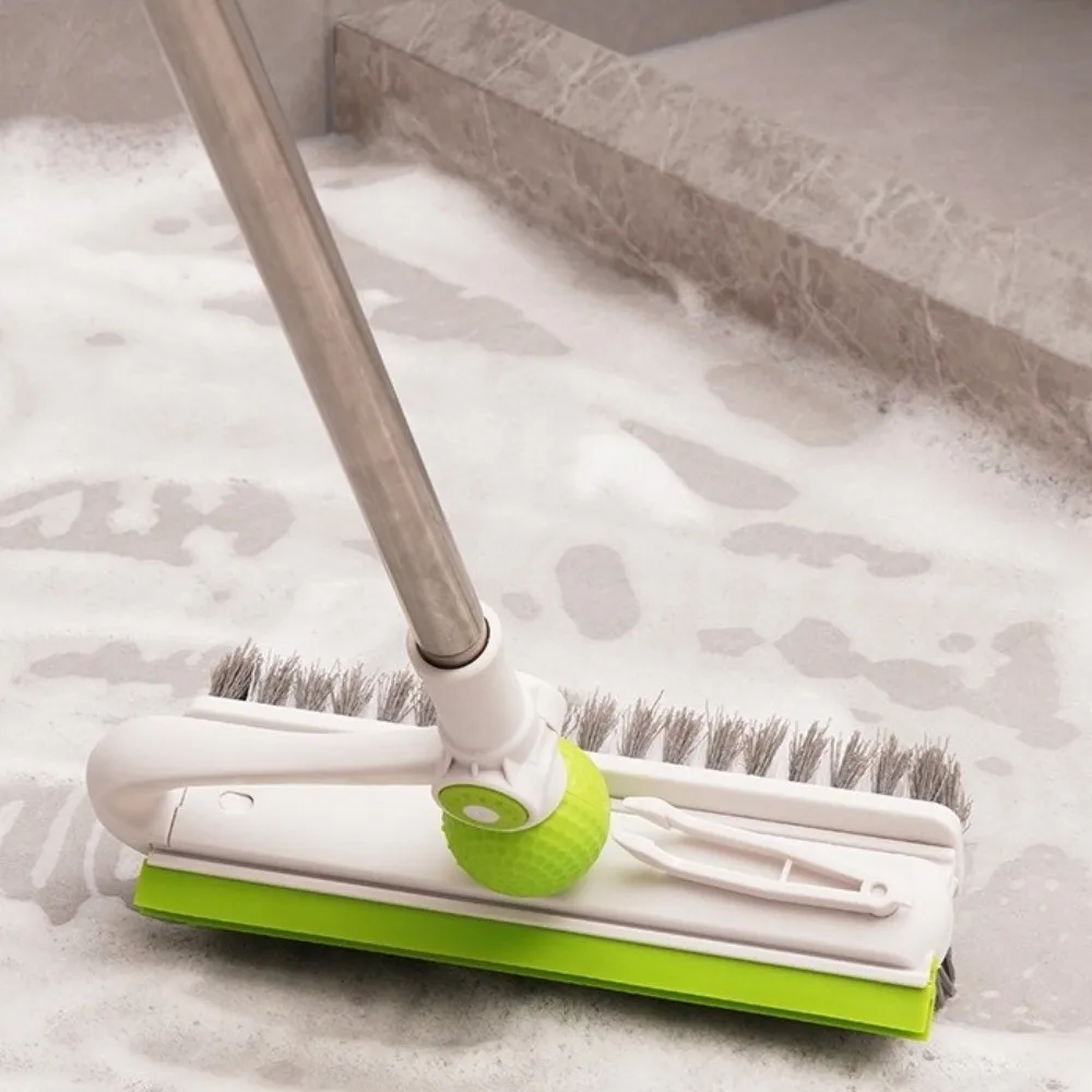 

Ручная щетка для чистки пола, регулируемая съемная головка, телескопическая щетка для глубокой чистки, двухслойная щетка для плитки