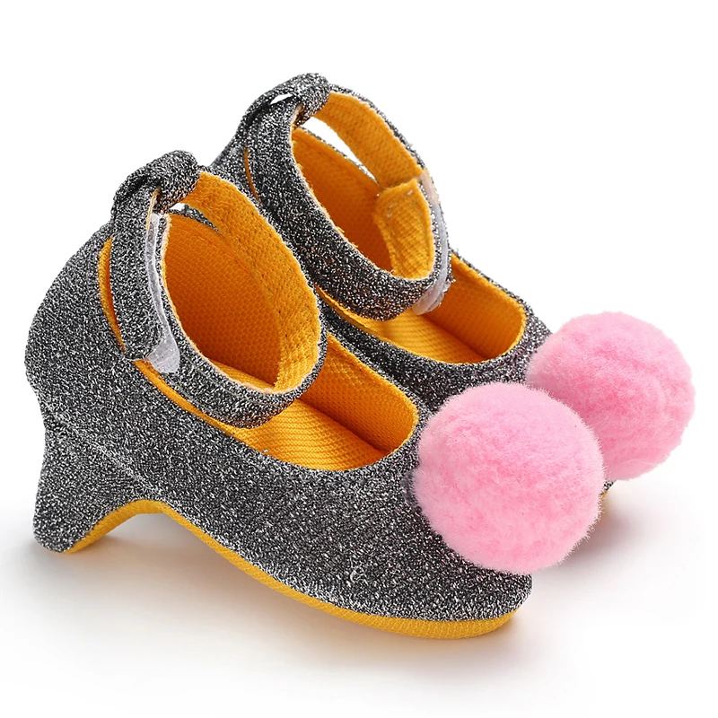 Prinzessin Stil Neugeborenen Baby Mädchen Nette Schuhe Einfarbig Bogen High Heels Erste Schritt Kleinkind Spaziergang Party Kleid Schuhe