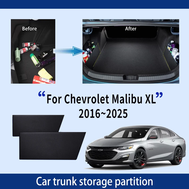 

For Chevrolet Malibu XL 2016~2025 2017 2018 MK9 Car Trunk Storage Partition Multi-function Storage Box Auto Interior Accessories