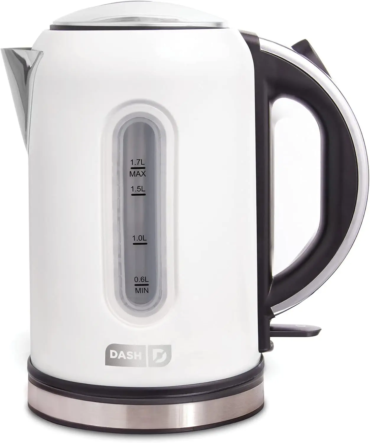 

DEK001MW Electric Kettle + Water Heater with Rapid Boil, Cool Touch Handle, Cordless Carafe, No Drip Spout + Auto Shut Off