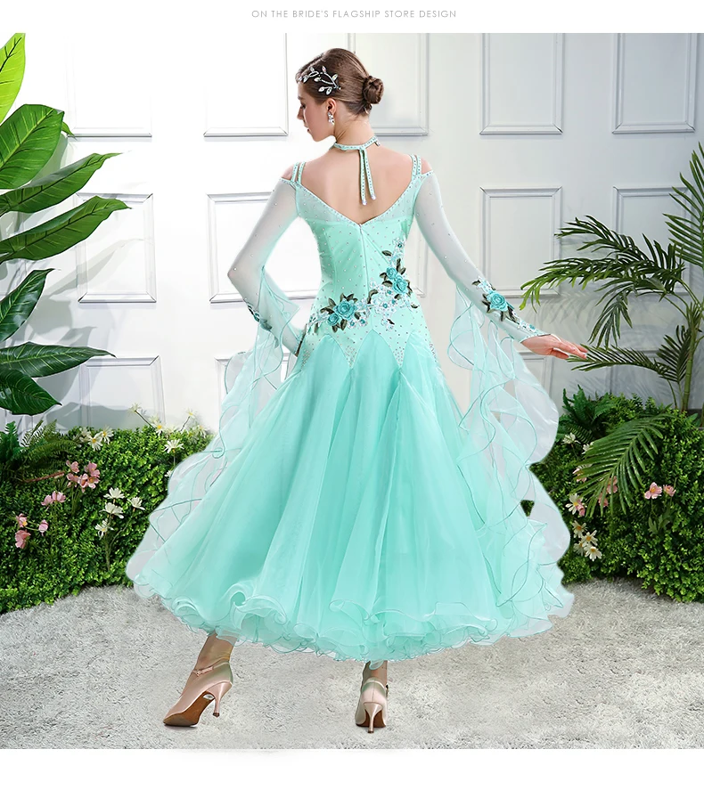 

Women V-back Pink Ballroom Dress Standard Plus Size Ballroom Dance Costume Viennese Waltz Dress Foxtrot Dance Wear Quickstep