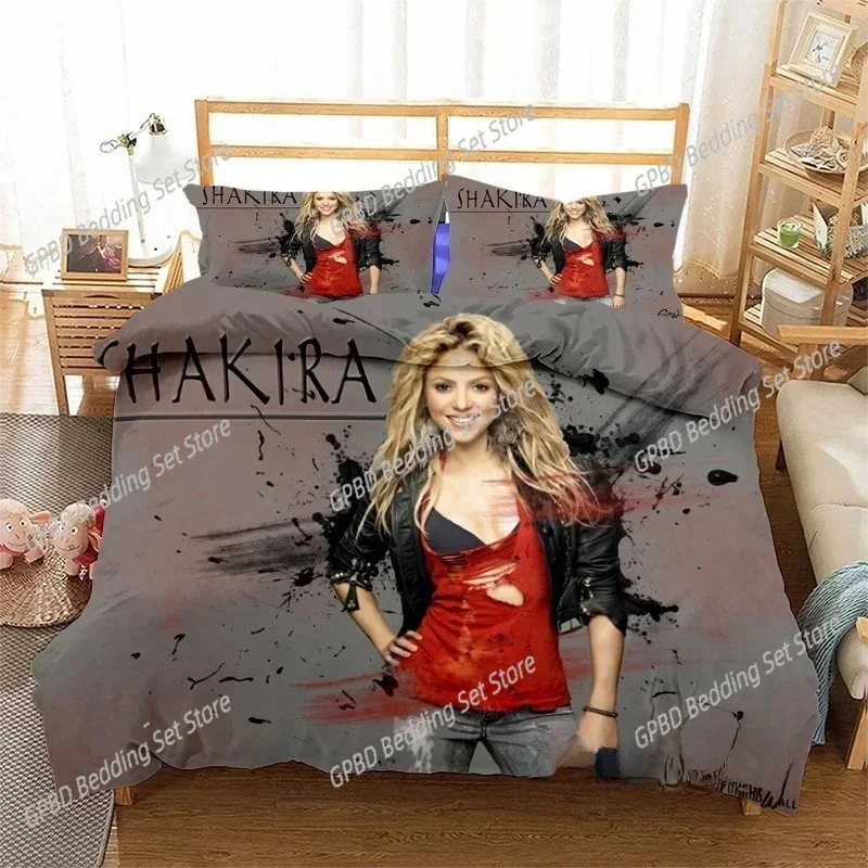 

Singer Shakira 3D NEW Duvet Cover Pillowcase Bedding Set Adult Boy Girl Bedroom Decoration Children Single Double Large