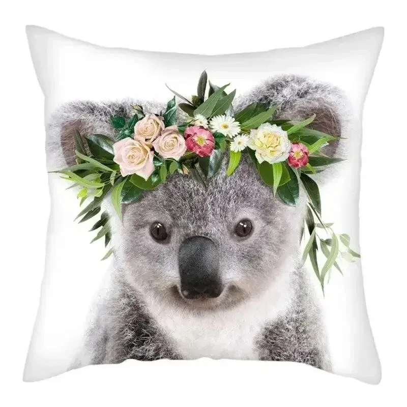 Koala Patterns: Adorable & Stylish Cushion Covers Pattern Cushion Cover Suitable For Sofa Bedroom Car Pillow Cover