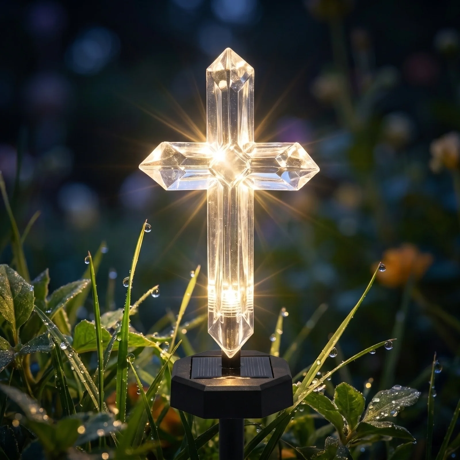 Solar-powered Cross Garden Sta - огляд і ціна Outdoor Power Stake