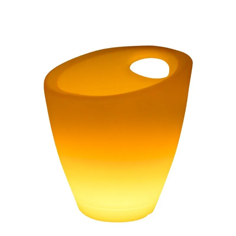 Secchiello per il ghiaccio a LED luminoso Secchiello per vino Utensili da bar Plastica impermeabile